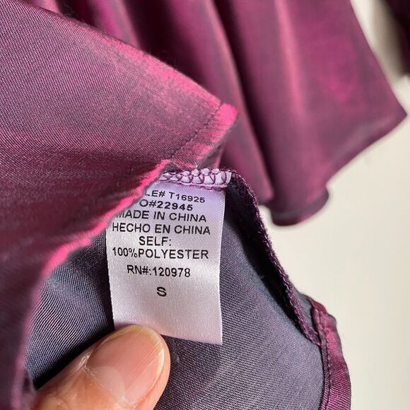 Entro Y2K Babydoll Cropped Top S Purple Sweatheart Puff Sleeve Fairy Party Anime - Picture 6 of 7